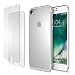Produktbild iPhone 7 8 Hülle, iPhone 7 8 Panzerglas, E-Unicorn Apple iPhone 7 8 Hülle Silikon Transparent Durchsichtig Tasche Schutzhülle + 2 Stück Schutzfolie Glas Folie Zubehör 9H 3D