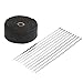 Produktbild 15m Titan Hitzeschutzband Auspuff Band Hitzeschutz Krümmer Schwarz mit Kabelbinder Fächerkrümmer Thermoband Krümmerband