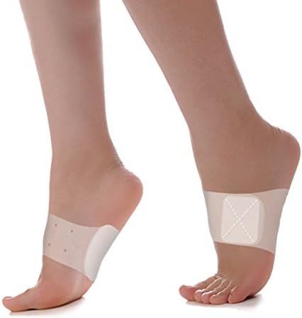 Auskio Silicone Gel Arch Support Set Ideal for Alleviating Plantar Fasciitis Compress Feet Care Relieve Flat Foot Pain Set of 2 Pieces - White