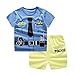 Produktbild HEETEY Säuglingsbaby Cartoon Krawatte gefälschte Zweiteilige Printed Short Sleeve Shirt + Shorts Outfit Set