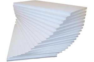 FUTURAZeta - Polistirolo – Pannelli in EPS 100 Bianco Densità Maggiorata 20 Kg/Mc – Polistirene Espanso Sinterizzato Spessore 2 cm. per isolamento termico - Sistema Cappotto. (15 Pan. - 7,5 Mq.)