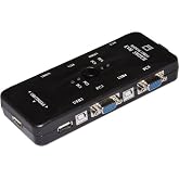 4 port usb kvm switch 4 kasa 1 monit&ouml;r switch