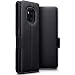 Produktbild TERRAPIN, Kompatibel mit Huawei Mate 20 Pro Hülle, ECHT Leder Börsen Tasche - Ultra Slim Fit - Betrachtungsstand - Kartenschlitze - Schwarz EINWEG