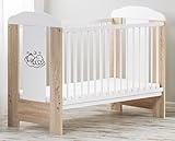 Beige - Weiß 120 x 60 cm Gitterbett mit Schaum Matratze Gratis Babybett Kinderbett ekmTRADE