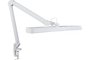 Neatfi (Nouveau modèle) XL Lampe de travail à LED de 2,500 lumens, lampe de bureau super brillante de 30W, 162 LED SMD (Non-CCT avec Pince, Blanc)