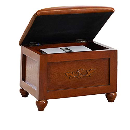 schminkhocker,Europäischer Aufbewahrungshocker aus massivem Holz