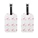 Produktbild COOSUN Hallo Welt Flamingo Kofferanhänger Reise Labels Tag-Namenskartenhalter für Gepäck Koffer Tasche Rucksäcke, 2 PCS Mittel Mehrfarbig