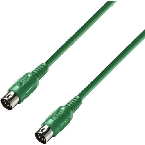 Adam Hall 3 Star Series - Cable MIDI (0,75 m), color verde
