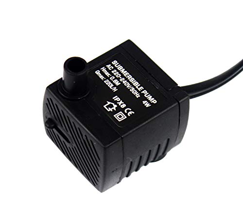 1MI Store Bomba de Agua Sumergible para Pecera, Acuario, 3 en 1, Filtración, Oxigenación y Bomba. (4W, 220L/H)