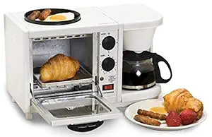 Elite Cuisine EBK-200 Maxi-Matic 3-in-1 Multifunction Breakfast Center, White