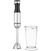 Ufesa Aquarius 1000W Hand Blender, Turbo Function, Variable Speed Control, 4 High Efficiency Blades, Detachable Stainless Ste
