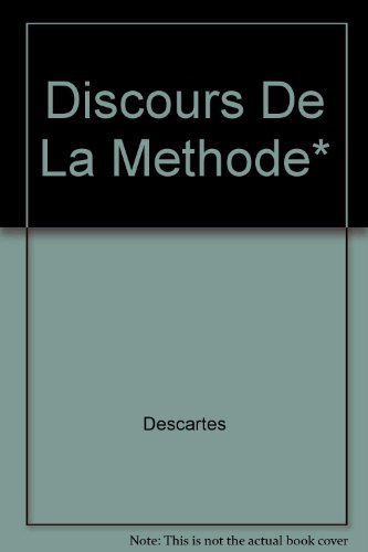 couverture de : DISCOURS DE LA M&Eacute;THODE