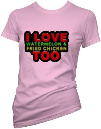 starlite-womens T shirts-I Love Watermelon ladies Tops-Funny Gifts