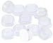 Produktbild AGT Gummipuffer: 12er-Set elastische Anschlagpuffer für Möbel und Türen, transparent (Anschlagdämpfer für Türen)