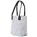 Produktbild Premium Filz Shopper von Stil-Macher | GRAU MELIERT | Design Shopping Einkaufstasche |Handtasche | Strandtasche | Einkaufskorb aus hochwertigem und robustem Filz | Größe 40cm x 30cm x 32cm