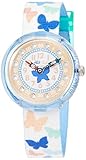 Flik Flak Mädchen Analog Quarz Uhr mit Stoff Armband FBNP099