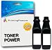 Produktbild Schwarz Premium Tonerpulver Zum Nachfüllen Kompatibel für Brother Drucker - 150g (Pack 2)