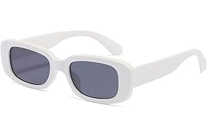 kimorn Gafas de sol rectangulares para mujeres y hombres, gafas de moda Retro a la moda de los años 90, marco cuadrado de protección UV 400 Vintage K1200