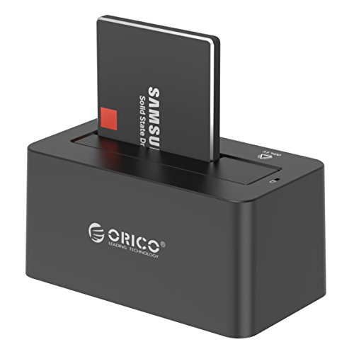 ORICO 2,5″ 3,5″ Festplatten Dockingstation Gehäuse, USB 3.0, für SATA 2,5 und 3,5-Zoll HDD und SSD, Hochgeschwindigkeit 5 Gb/s, bis zu 8 TB - 5