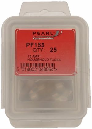 PEARL CONSUMABLES PF155 Household Fuse, 13 A, Set of 25