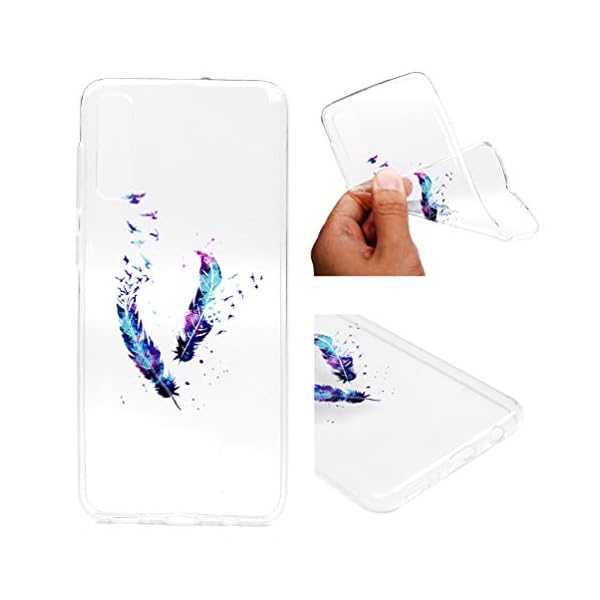 A50 Durchsichtige Handyhülle Kompatible für Samsung Galaxy A50 Hülle Case Cover Silikon Transparent Tasche Schutzhülle Handytasche Skin Softcase Schale Bumper Silikonhülle Mädchen Deckel Etui*3 – Bild 3