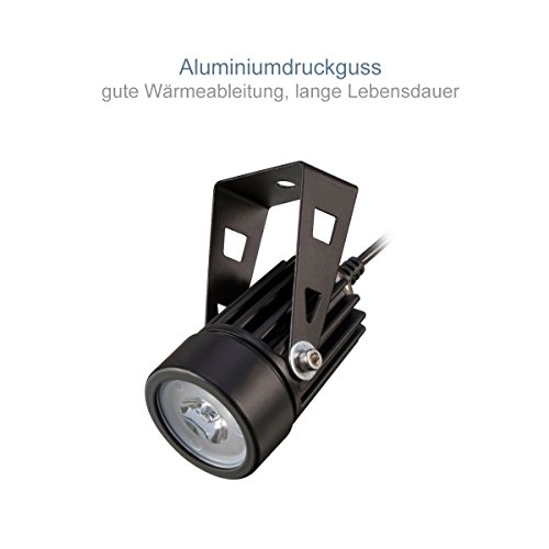 Liqoo® Mini Solarstrahler LED Solarleuchte mit 2 Spotlights IP65 Wasserdicht Gartenleuchte Solarbeleuchtung Outdoor Solarlampe Außen - 5