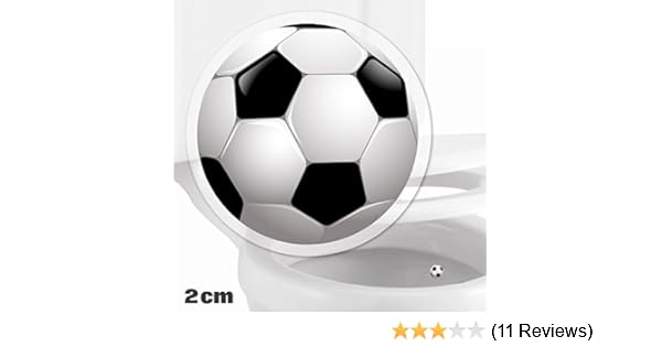 10 X Football Target Toilet Stickers 2cm Wide Cleaner Bathroom