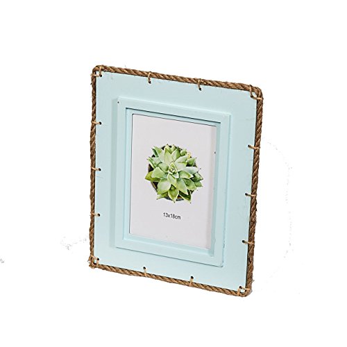 Bilderrahmen Holz Fotorahmen Landhaus Vintage Shabby chic in schöne Pastellfarben (Mint)