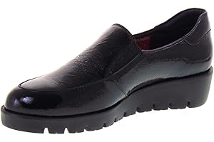 CALLAGHAN 89878 Mocassini Casual Donna Haman Naplack Nero Tacco Zeppa 4Cm Suola Extralight
