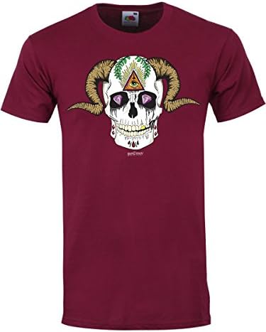Unorthodox Demon Skull Men's Burgundy T-Shirt
