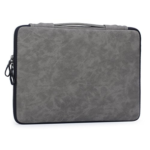 CAISON Hochwertiges Synthetik Leder Laptop Hülle Kasten Schutzhülle Tasche für 15.6″ Notebook Computer / 15″ Apple MacBook Pro Mit Retina Display - 9