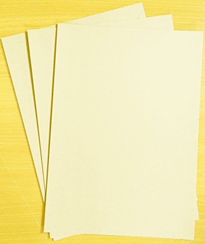25 Blatt DIN A3 Papier Karton elfenbein 400g/m² von Top Lamination – komplett durchgefärbt, mögliche Verwendung: Einladungen, Einlegeblätter für Alben, Hochzeitskarten, Fotoalbum, Bastelarbeiten und vieles mehr - 2