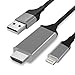 Produktbild XLTOK Lightning auf hdmi Kabel 2M MHL HDTV Cable 1080P Adapter Kabel Spiegelung für Heimkino Projektor TV Kompatibel mit iPhone/iPad/Touch Support iOS11.3.1