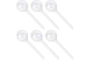 AIGOHOM Lot de 6 Petits Globes d'Arrosage en Plastique pour Plantes d'Intérieur - Bulbes Goute à Goute Arrosage 5 cm de Diamètre- Dispositif d'Arrosage Automatique Système d'arrosage Plante Vacances