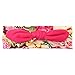 Produktbild Quaan Baby Kinder Mädchen Hase Bogen Ohr Haarband Stirnband Turban Knoten Kopf Wraps Niedlich Party Foto Stirnband Kopftuch Stirnbänder Blumendruck Headwrap Twist Knoten Haarband