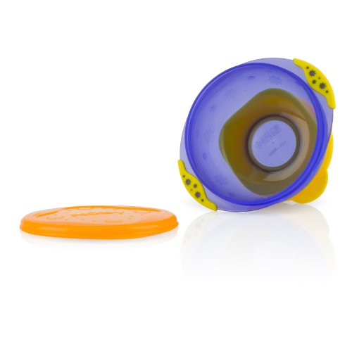Nuby stapelbare Breischale mit Saugfuß und Deckel, 3 Stück, mehrfarbig - 6