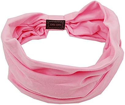 Headbands, YOBOKO Head Wrap Stretchy Moisture Hairband Twisted Sport and Shampoo Hair Band for Girl Women (Pink)
