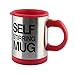 Produktbild Golden King New Version Novelty Stainless Plain Automatical Electric Lazy Self Stirring Mug Thermal Office Travel Mug Beverage Drink Coffee Tea Cup Mixing Mug 400ml-Red