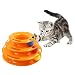 Produktbild Cat Roller Toys, Super Fun Staffelung Tower Ball Track Spielzeug Endless Interaktives Spielen Mental Körperlicher Bewegung für Kätzchen Pet Supplies (Orange)