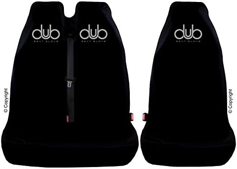 DUB SEAT GLOVE Genuine REAR SECOND ROW Single and Twin Protective Seat Covers in Black (T6 TRANSPORTER Compatible).