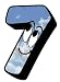 Sky Number 7 Sticker For House Door / Wheelie Bin / Dustbin - Choose Number