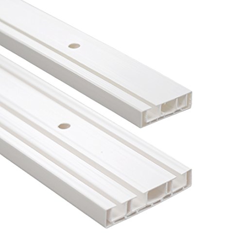 Vorhangschiene / Gardinenschiene 1- und 3-Lauf weiß (3-läufig 160cm)