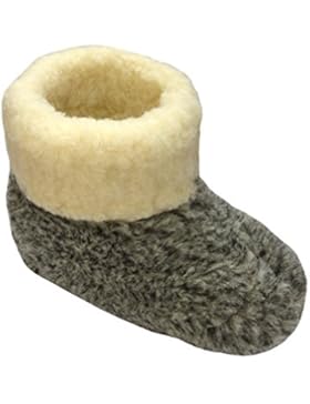 Warme Hausschuhe Hüttenschuhe aus Schafwolle Leo 50a
