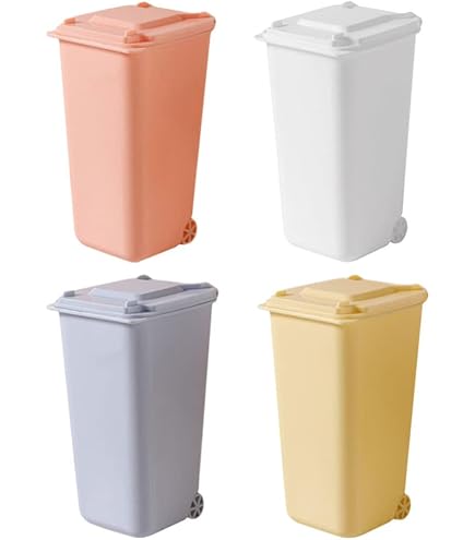 Mini Poubelle De Bureau Avec Couvercle 3 Pièces Seau De Rangement Compact Pour Bureau Cuisine Chambre Anti Odeurs Portable Et Pratique 99399578