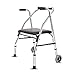 Produktbild ChuanHan Krücken Walker, leichte Faltbare Rollator, Verstellbare Vier-Fuß-Sitzrolle ältere Wanderer, behinderte Rehabilitation Lieferungen,Krücke,A