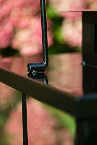 Schwarze schwere stabile Laterne H: 60cm Windlicht Stalllaterne Metalllaterne - 6