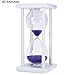 Produktbild EbuyChX Hourglass Sand Timer 45 Minutes Wood Sand Timer for Kitchen Office Sch White Purple