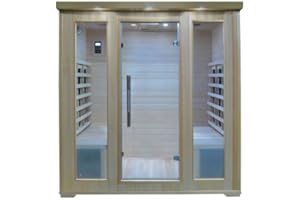 Bagno Italia Sauna infrarouge 175 x 135 pour 4 personnes en bois Hemlock avec chromothérapie