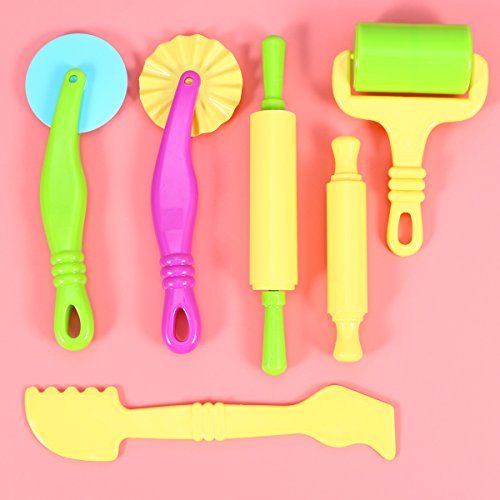 ULTNICE 20pcs Ton Doh Set Teig Form intelligente Teig Werkzeuginstallationssatz mit Modellen und Formen (zufällige Farbe) - 5