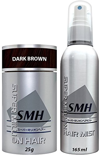 Super Million Hair Set (25g Hair Fibre & 165ml Hard Mist) - Dark Brown